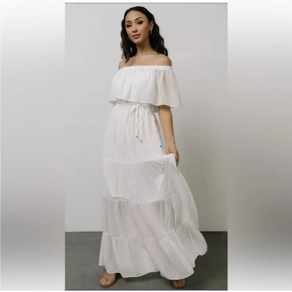 Baltic Born Swiss Dot Off Shoulder Dress - Picture 5 of 5